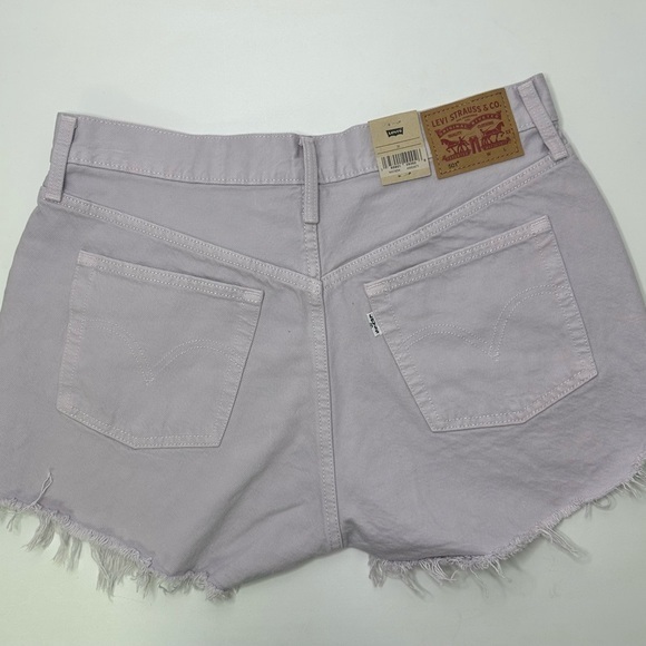 Levi's Women’s 501™ NWT Purple Lilac Button Fly cutoff Jean Shorts - Picture 6 of 8